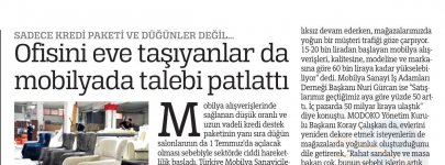 Ofisini eve taşıyanlar da mobilyada talebi patlattı