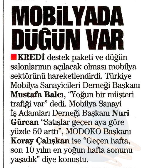 Mobilyada düğün var