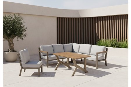 Alüminyum Liva Köşe Oturma Grubu - Garden Dizayn