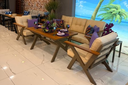 Aluminyum NYSA Oturma Grubu - Garden Modern Bahçe Mobilyaları