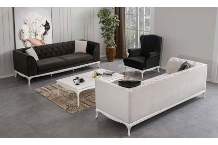 Art Beyaz Koltuk Takımı - Tuna Botoso Mobilya