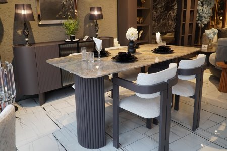 Bambi Mermer Yemek Odası Takımı - Gürşah Mobilya