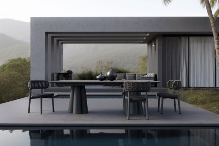 Clover Masa X Shell Sandalye - FABCO Outdoor Living