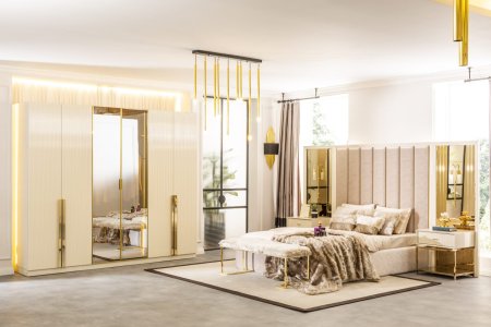 Gold Yatak Odası Takımı - Kristal Home Design