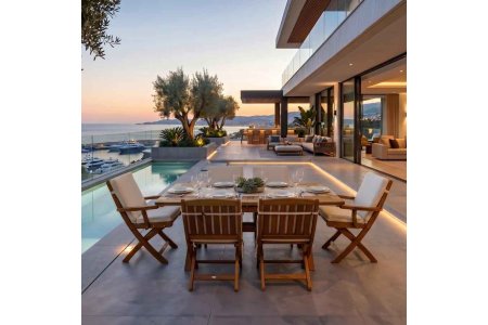 İlaveli Teak Bahçe Masa Takımı 160 Cm - Millennium Aksesuar & Bahçe Mobilyası