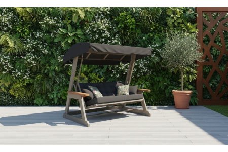İroko/Alüminyum Salıncak - Garden Dizayn