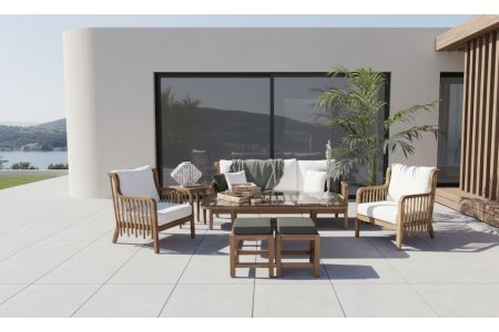 İroko King Oturma Grubu - Garden Dizayn