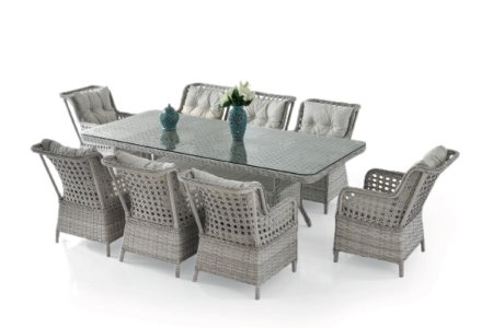 Karamel Rattan Yemek Masa Takımı - Luvio Garden