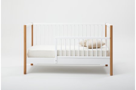 Masif Ahşap Anne Yanı Beşik Karyola 70x140 - Piccolino Mobilya