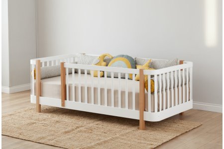 Montessori Karyola - Beyaz / Naturel - Piccolino Mobilya