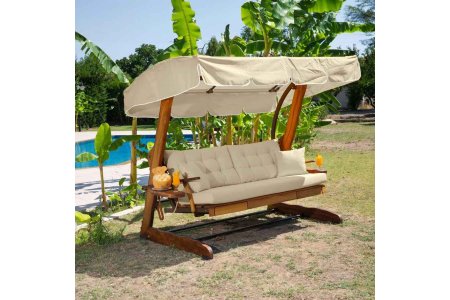 Neo Quattro Teak Salıncak - Millennium Aksesuar & Bahçe Mobilyası