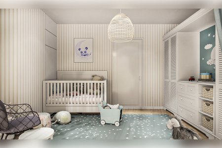 Proje Bebek Odası Tasarımı - Kukla Mobilya & Mimarlık Ofisi