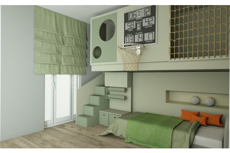 Proje Tasarımı - Basketbol Erkek Odası - Kukla Mobilya & Mimarlık Ofisi