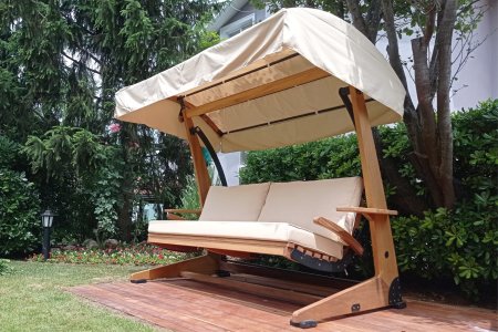 Sabitlenir İroko Salıncak - Garden Modern Bahçe Mobilyaları