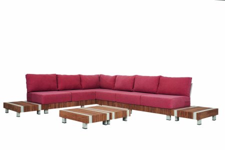 Teak Köşe Oturma Grubu - Luvio Garden