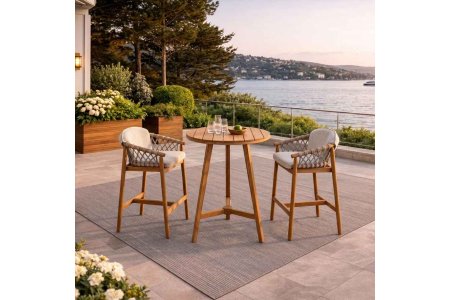 Troy Bahçe Bar Masa Takımı-85 Cm - Millennium Aksesuar & Bahçe Mobilyası