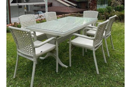 Vial İthal Rattan Masa Takımı - Gözde Bahçe Mobilyaları
