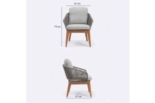 Albina Teak Bahçe Masa Takımı-220 Cm