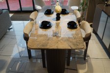 Bambi Mermer Yemek Odası Takımı