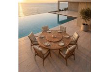 Çarkıfelek Teak Bahçe Masa Takımı