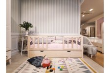Çatısız Montessori Karyola Yavrulu