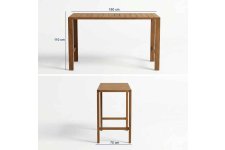Eagle Bahçe Bar Masa Takımı-160 Cm