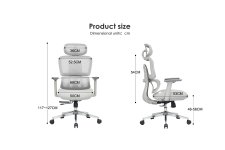 Flex Grey, İthal Fileli Makam Ve Yönetici Çalışma Koltuğu