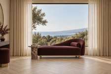 Formentor Koleksiyonu | Bordo Deri Ve Mermer Detaylı Ev Mobilyaları