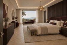 Formentor Koleksiyonu | Bordo Deri Ve Mermer Detaylı Ev Mobilyaları