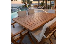 İlaveli Teak Bahçe Masa Takımı 160 Cm