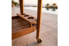 Olive Teak Servis Arabası