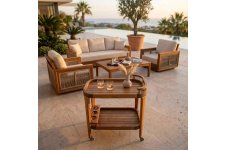 Olive Teak Servis Arabası