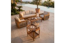 Olive Teak Servis Arabası