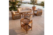 Olive Teak Servis Arabası