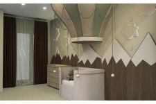 Proje Tasarımı - Uçan Hava Balonlu Bebek Odası 