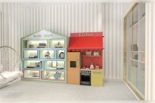 Proje Tasarımı - Unicorn Ranzalı Kaydıraklı Eğlenceli Kız Çocuk Odası 