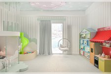 Proje Tasarımı - Unicorn Ranzalı Kaydıraklı Eğlenceli Kız Çocuk Odası 