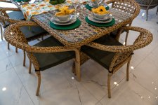 Rattan LATTE Yemek Grubu 8 Kişilik