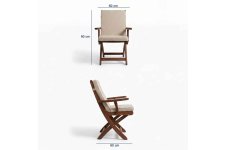 Teak İlaveli Masa Takımı 200cm