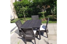 Vial İthal Rattan Masa Takımı