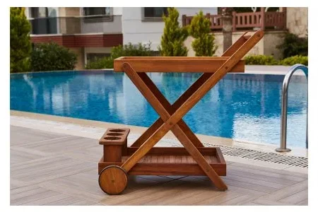 Ahşap Servis Arabası - Gözde Bahçe Mobilyaları