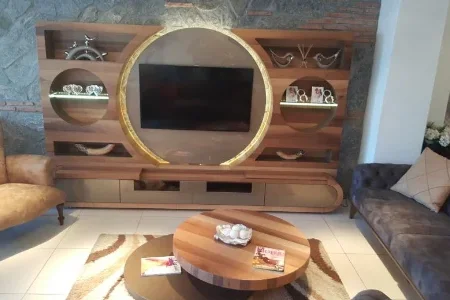 Oval Tv Ünitesi - Mzf Design