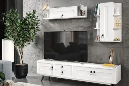 Step Whıte Tv Ünitesi - Canetto Home Concept
